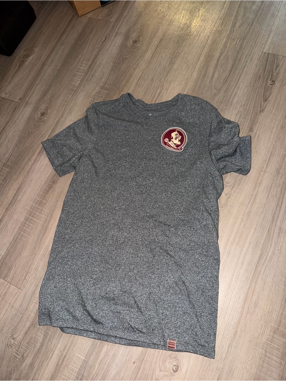 Gray Short-Sleeve Men's T-Shirt with Team Emblem